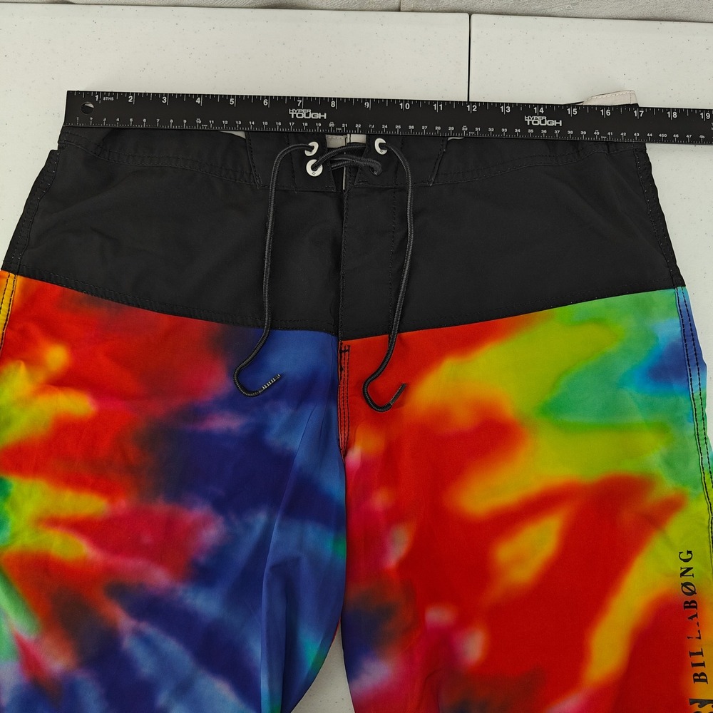 Billabong Board Shorts Mens 34 Rainbow Tie Dye Platinum X PX2 Stretch H2 Repel - Picture 4 of 12